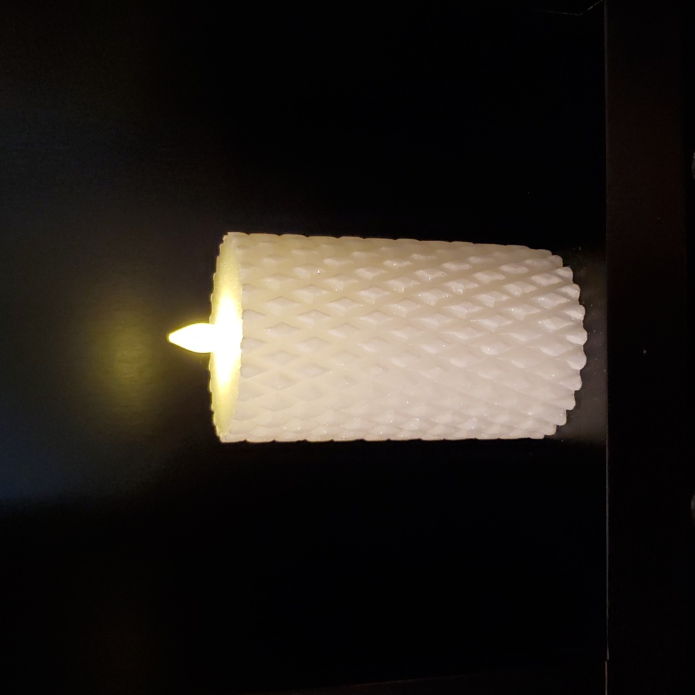 Pretty Sparkling Flameless Battery Operated 6" Pillar Candle